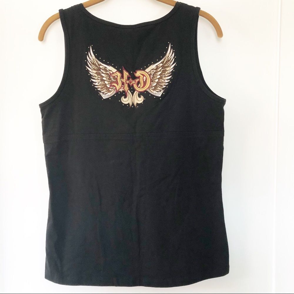 Harley-Davidson Empire Waist Embellished Tank